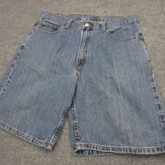 Vintage Levi's 550 Jean Shorts Mens 36 Relaxed Fit Blue Denim Jorts Y2K 90s - Picture 4 of 10